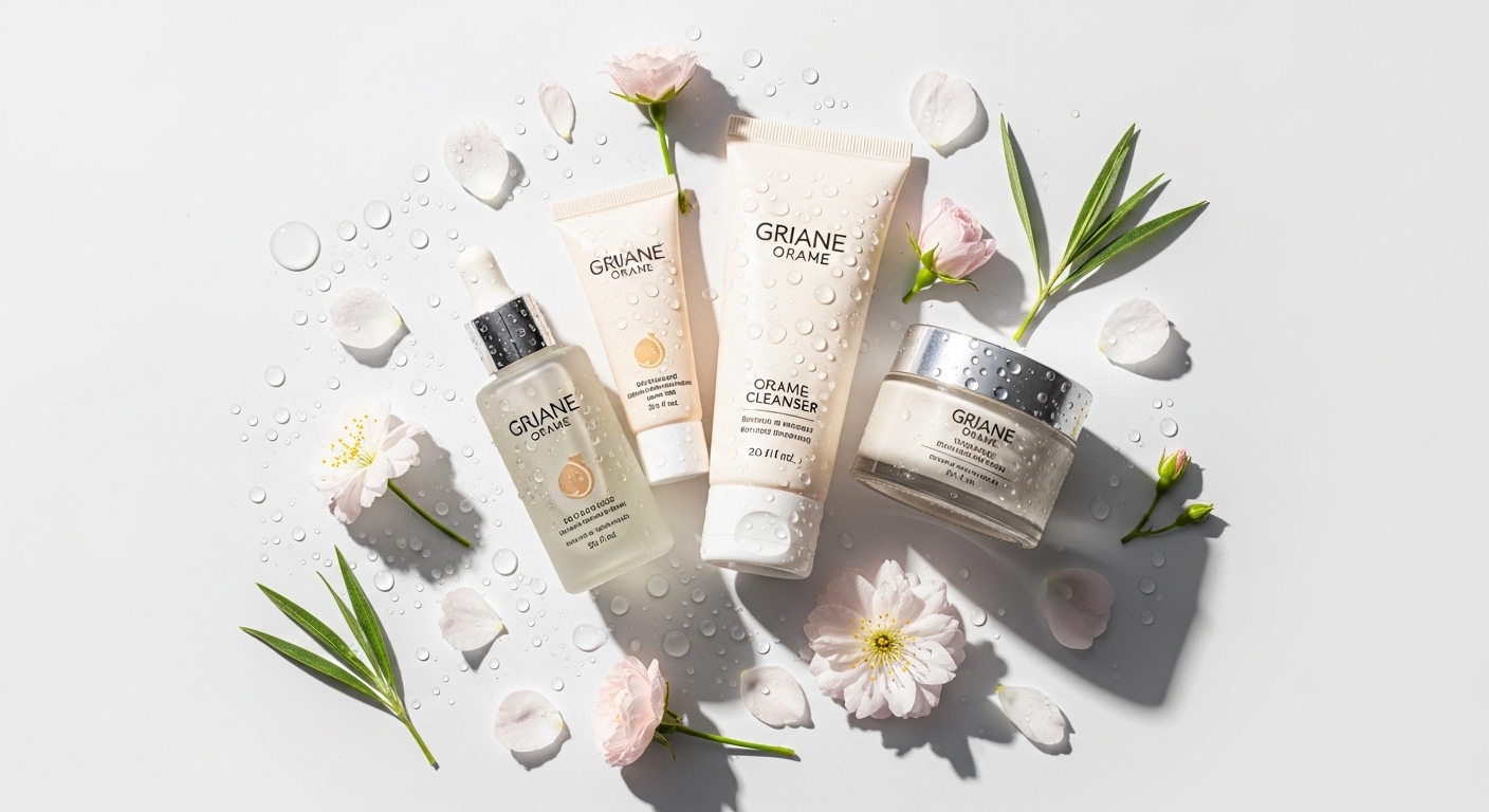 E-commerce skincare brand launch concept
