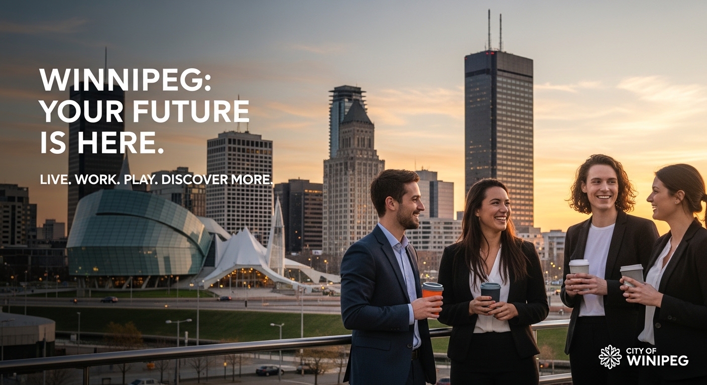 Winnipeg campaign concept showing urban destination storytelling